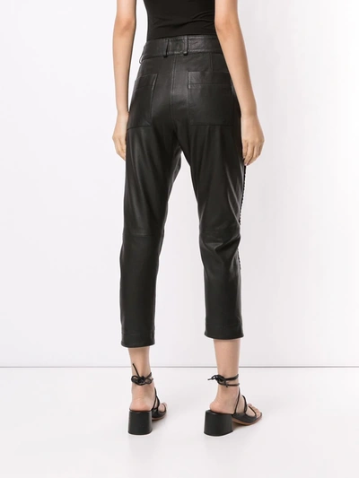 Shop Haider Ackermann Cropped Trousers In Black