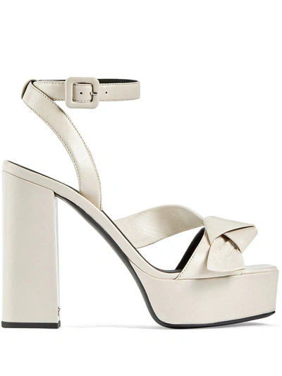 Shop Giuseppe Zanotti High-heel Platform Sandals In Grey