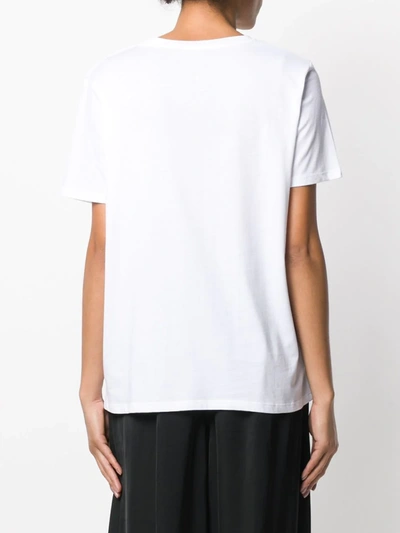 Shop Balmain Logo Print T-shirt In White