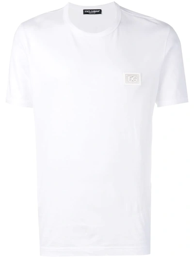 Shop Dolce & Gabbana Logo Patch T-shirt In White