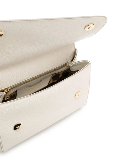 Shop Dolce & Gabbana Medium Sicily Shoulder Bag In White