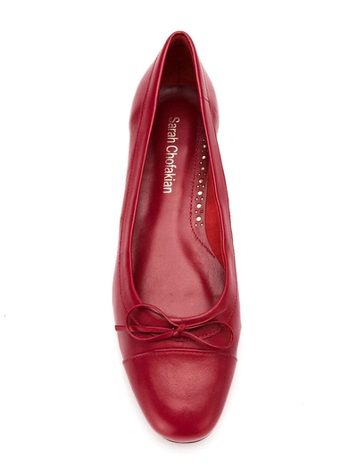 Sarah Chofakian Leather Ballerinas In Red