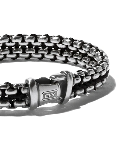 Shop David Yurman Sterling Silver Woven Box Chain Bracelet In Ssbk