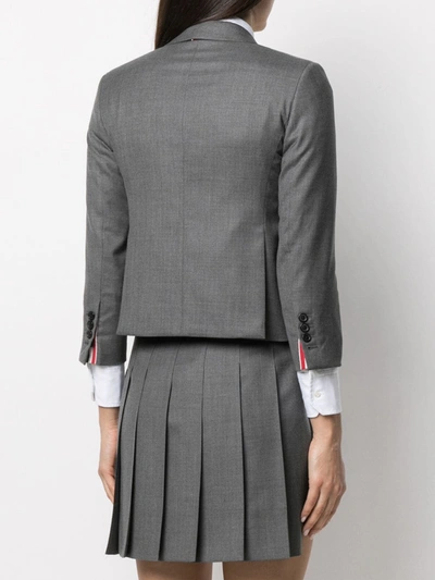 Thom Browne Notched-lapel Single-breasted Blazer In Grey