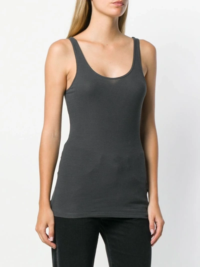Shop James Perse Basic Tank Top In Grey
