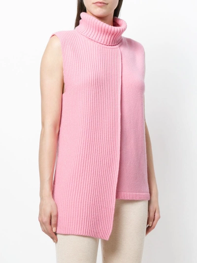 Shop Cashmere In Love Cashmere Tania Turtleneck Top In Pink