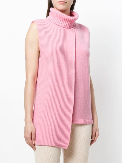 Cashmere In Love Cashmere Tania Turtleneck Top In Pink