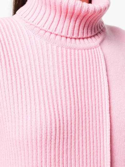 Shop Cashmere In Love Cashmere Tania Turtleneck Top In Pink