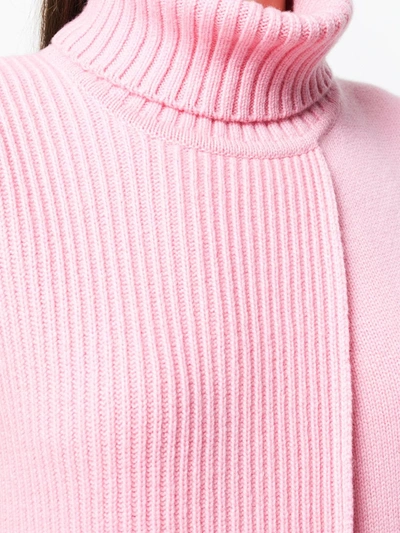 Cashmere In Love Cashmere Tania Turtleneck Top In Pink