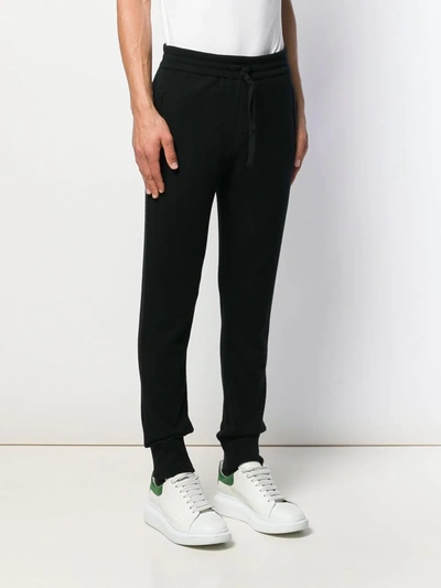Shop Dolce & Gabbana Cashmere Track Pants In Black