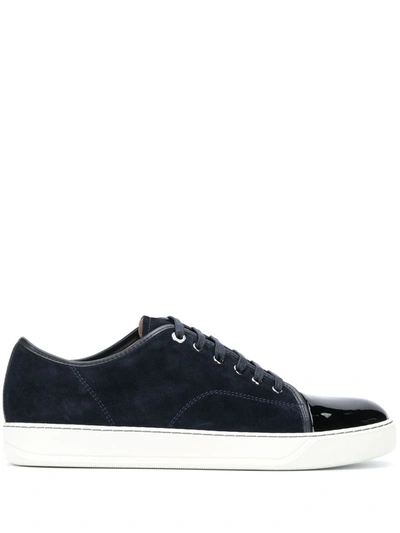 Shop Lanvin Dbb1 Patent-toe Sneakers In Blue