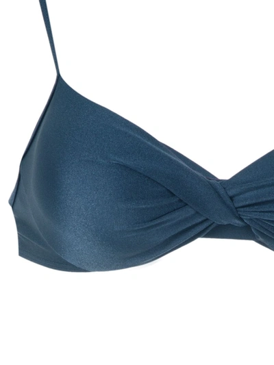 Shop Lygia & Nanny Vitoria Trilobal Bikini Set In Blue