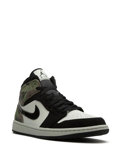 Shop Jordan Air  1 Mid "camo" Sneakers In Black