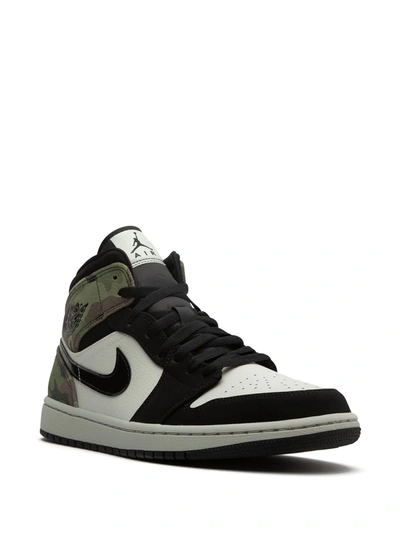 Jordan Air  1 Mid "camo" Sneakers In Black
