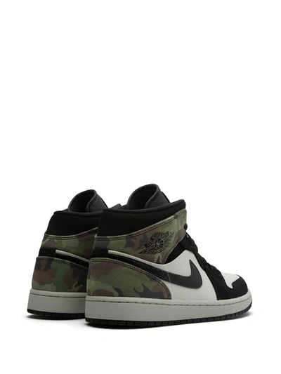 Jordan Air  1 Mid "camo" Sneakers In Black