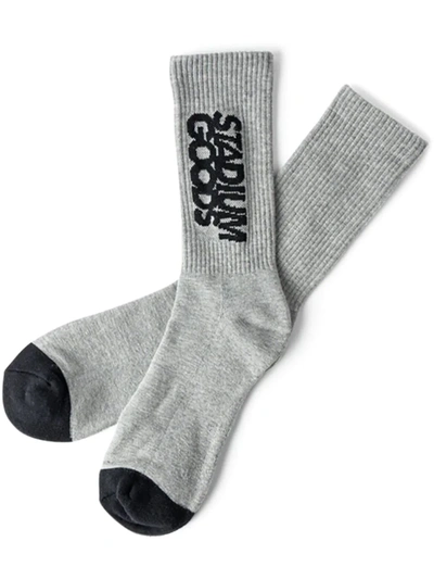 Shop Stadium Goods Logo "varsity Grey" Crew Socks