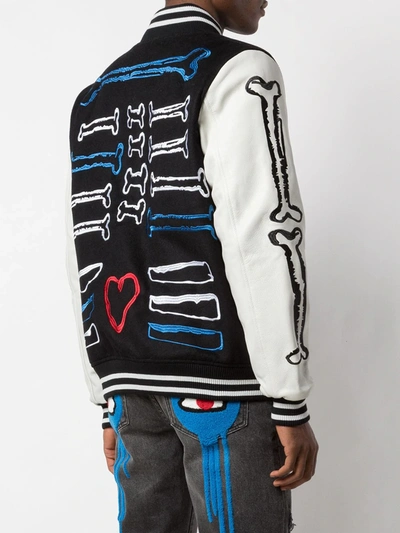 Haculla I Have No Legs Varsity Bomber Jacket In Black
