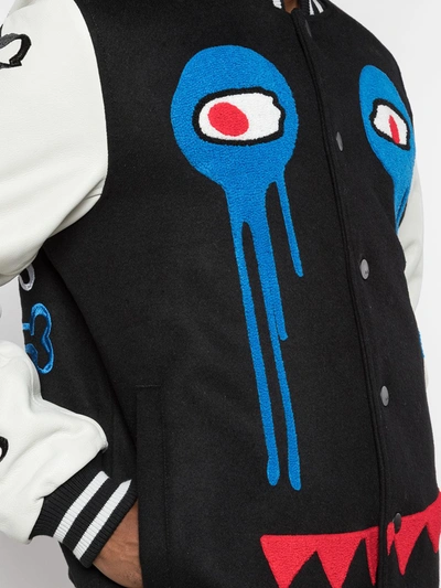 Haculla I Have No Legs Varsity Bomber Jacket In Black