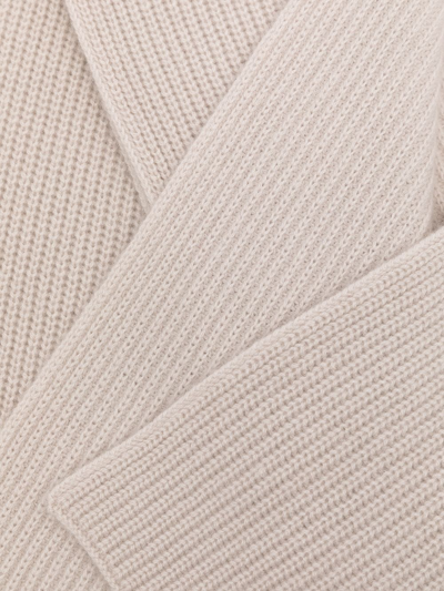 Shop N•peal Chunky-knit Organic Cashmere Scarf In White