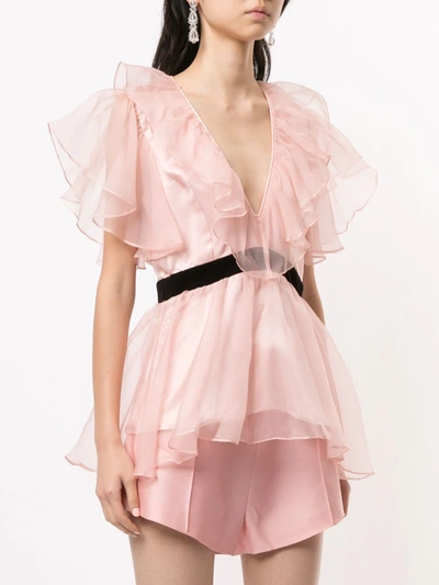 CHANDELIER 束腰伞摆V领罩衫