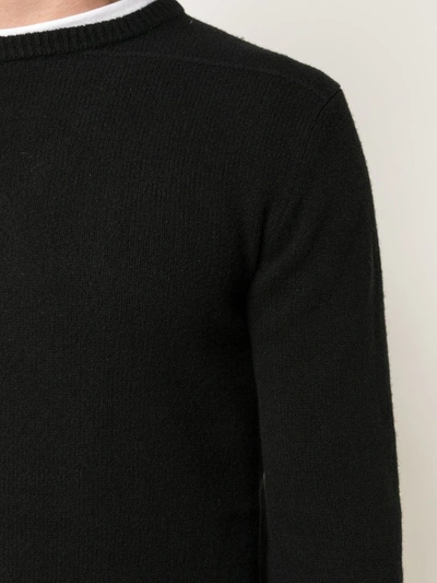 Shop Rick Owens Crew-neck Long-sleeve Jumper In Black