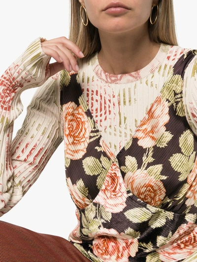 Shop Paco Rabanne Floral Print Blouse In V007 Multicoloured