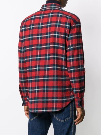 Shop Dsquared2 Check Print Shirt In Red