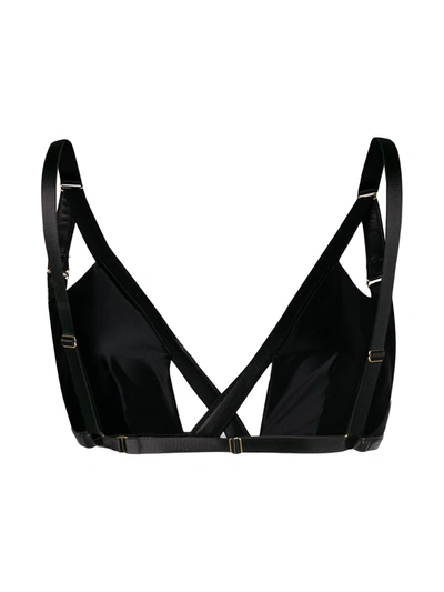 Something Wicked Jade Satin Bra In Black