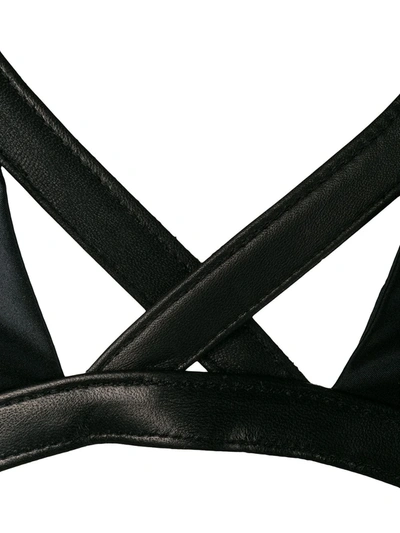 Something Wicked Jade Satin Bra In Black