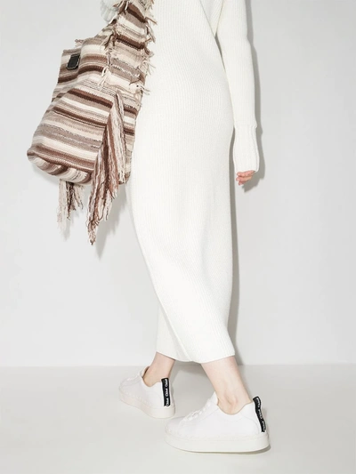 Chloé Chloe White Leather Lauren Low-top Sneakers In White