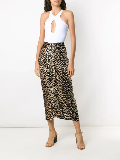 Amir Slama Central Keyhole Body Top In White