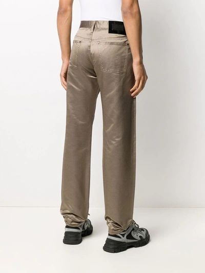 Pre-owned Gianfranco Ferre 2000s  Straight-leg Trousers In Neutrals