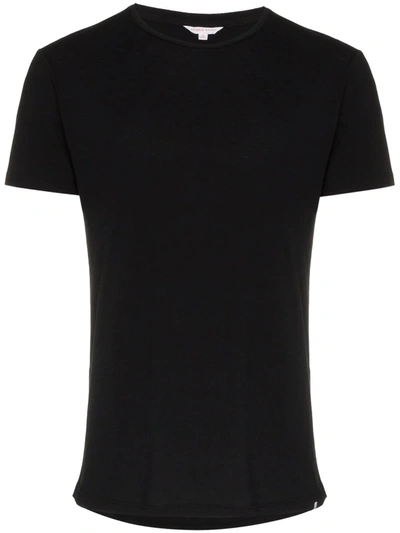 Shop Orlebar Brown Short Sleeved Cotton T-shirt In Black