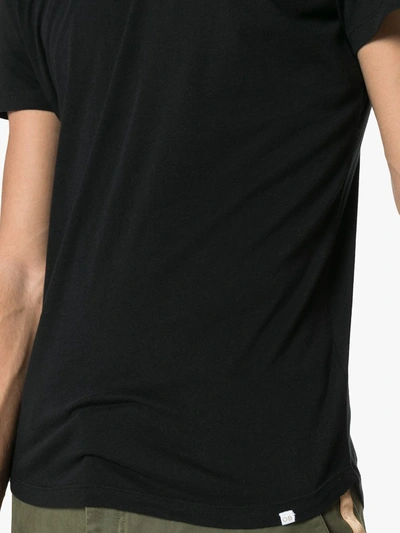 Shop Orlebar Brown Short Sleeved Cotton T-shirt In Black