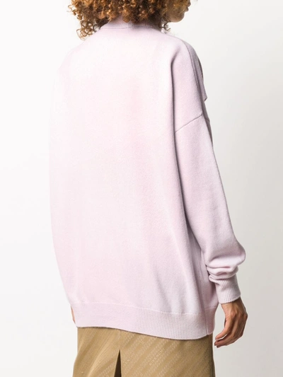 Shop Givenchy Cut-out Knitted Jumper In Pink