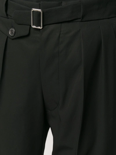Shop Maison Margiela High Waist Belted Trousers In Black