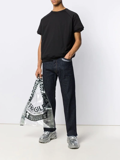 Maison Margiela Fragile Shopper Tote In Black