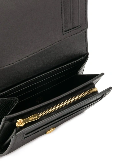 Shop Mulberry Grained Leather Small Continental Wallet In Black