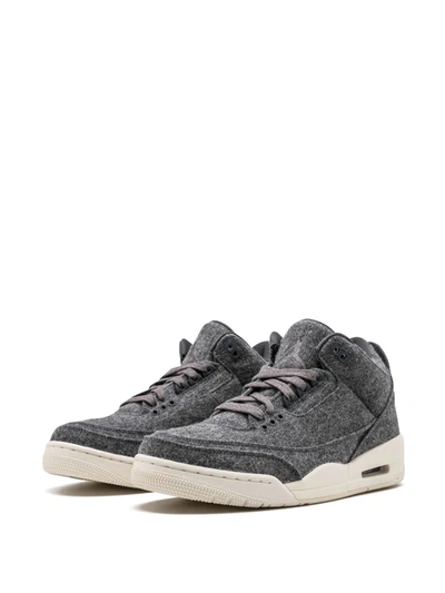 Jordan Air  3 Retro Wool Sneakers In Grey