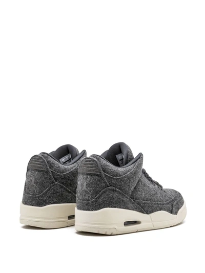 Jordan Air  3 Retro Wool Sneakers In Grey