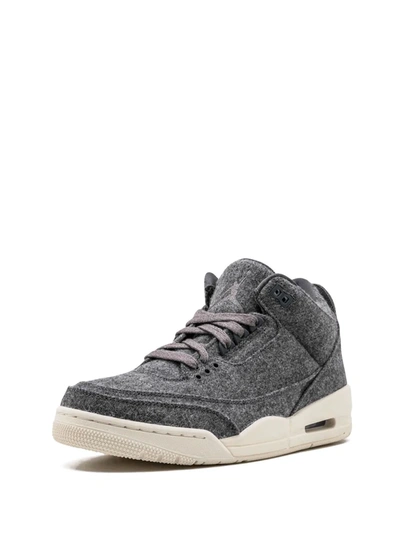 Jordan Air  3 Retro Wool Sneakers In Grey