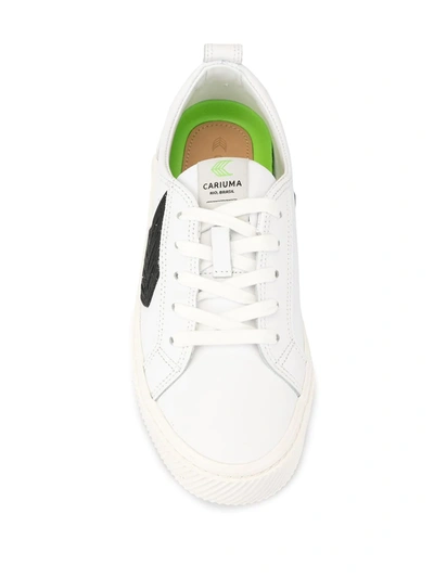 Shop Cariuma Catiba Low-top Leather Logo Sneakers In White