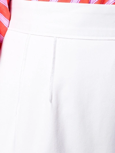 Pre-owned Dolce & Gabbana 1990s Raised Seam Skirt In White