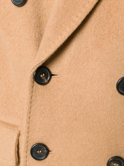 Shop Dsquared2 Classic Buttoned Coat In Brown