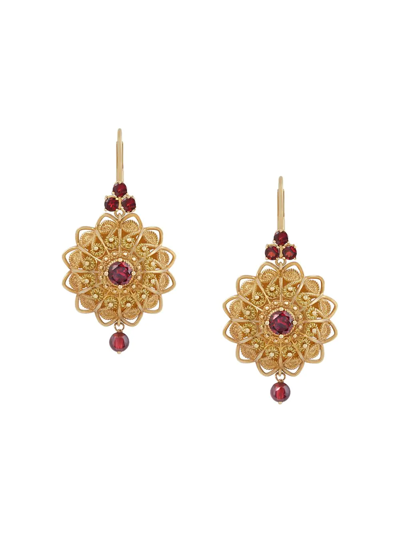 Shop Dolce & Gabbana 18kt Yellow Gold Pizzo Earrings