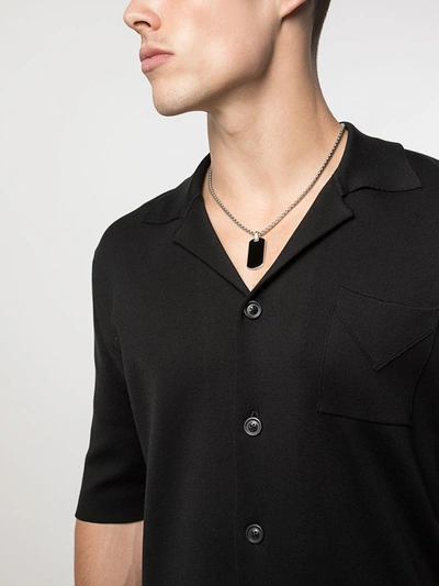 David Yurman Men's Sterling Silver &black Onyx Pendanttag Enhancer In Ssbbo