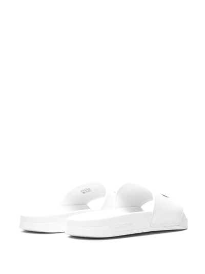 Adidas Originals White Adilette Lite Pool Slides In White