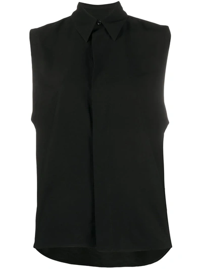 Shop Ami Alexandre Mattiussi Sleeveless Shirt In Black