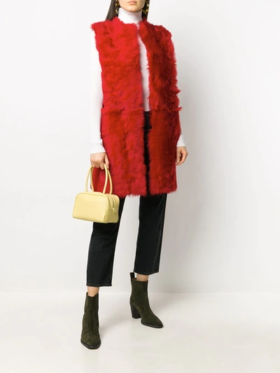 Shop P.a.r.o.s.h Mosto Fur Gilet In Red