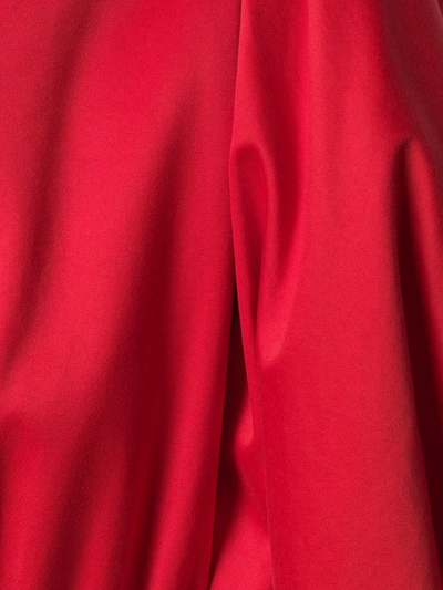 Pre-owned Saint Laurent Balloon Sleeves Dress In Red